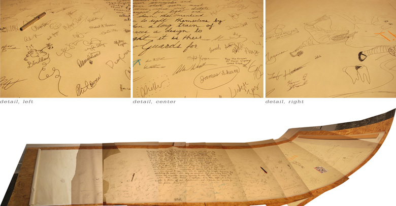 Signing Piece, Scroll, End of Day 3, interaction view