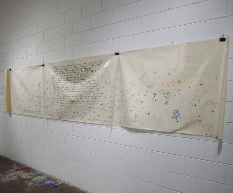 Signing Piece/ Utopia Breakdown Installation, Scroll